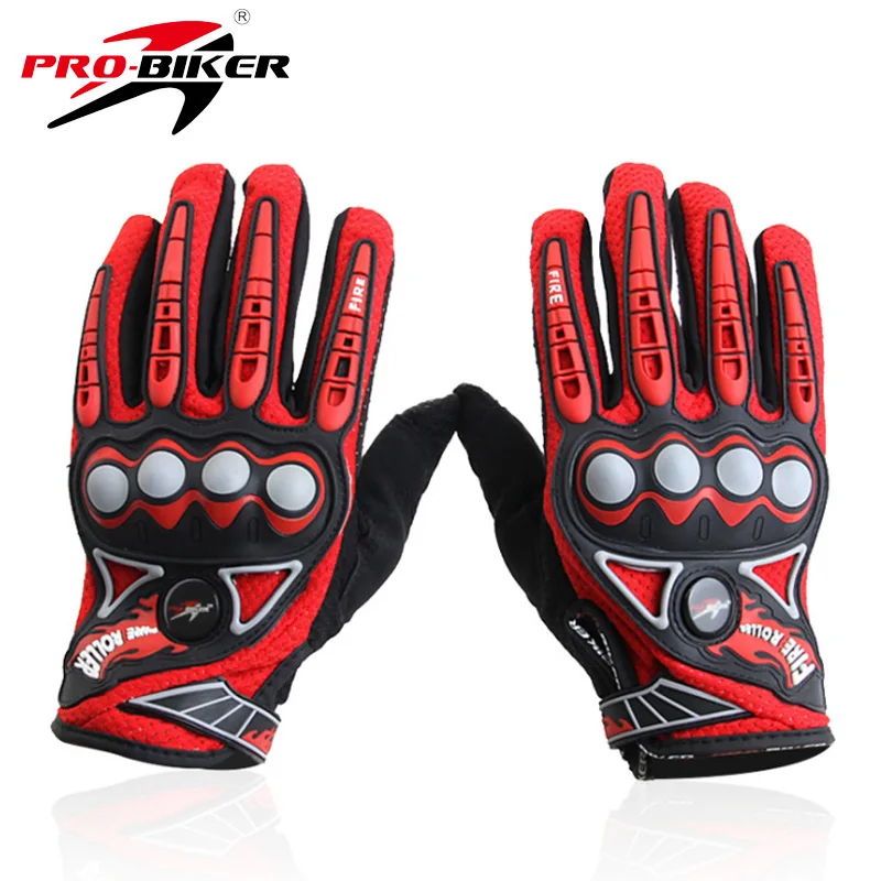 

PRO-BIKER Men Motorcycle Racing Gloves Motocross Off-Road Enduro Full Finger Riding Gloves Size: M L XL 4 color