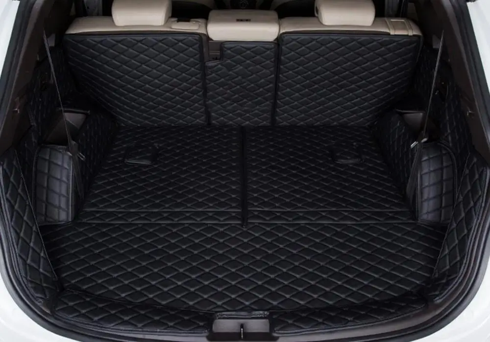 Волокна кожи багажник автомобиля коврик для hyundai santa fe 2013 3rd поколения автомобильные аксессуары