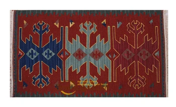 Kilim Handwoven Wool Carpets Living In Adornment Carpet Bedroom Carpet Is Round Geometric Carpet Bedroom Natural Sheep Wool