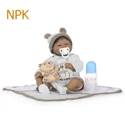 40 см мягкая возрождается детские куклы реалистичные медведь, искусственные детские игрушки силикона Моделирование Baby Фотография реквизит