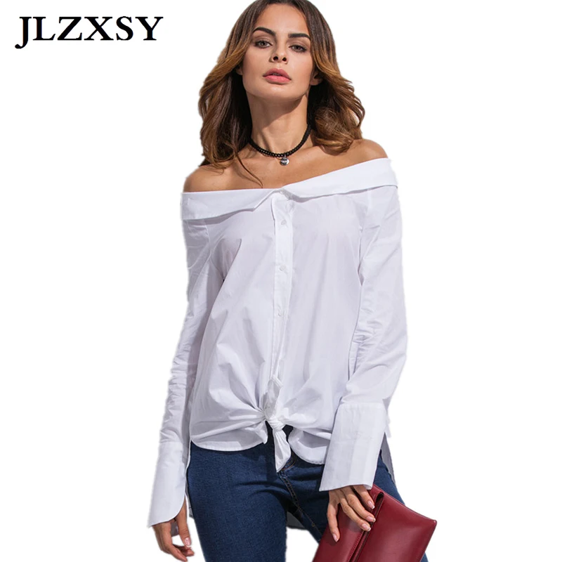 JLZXSY Fashion Women Lady Sexy Off Shoulder Bow Tie Long