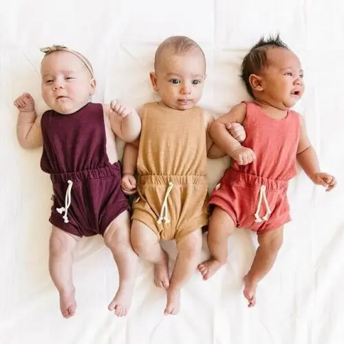 

2019 Brand New Newborn Toddler Baby Girl Boy Bandge Romper Playsuit Sleeveless Outfits Summer Clothes 0-18M