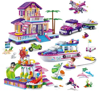 

Model building kits compatible with city girls friends Gold Coast 1205 pcs 3D block Educational model building toys hobbies