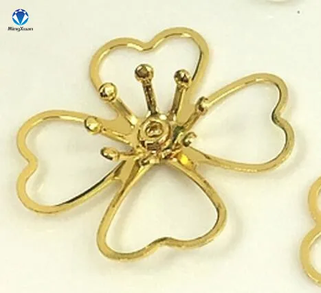 20 шт. 22x22mm медные филигранные Полые Цветы базовый соединитель аксессуары для