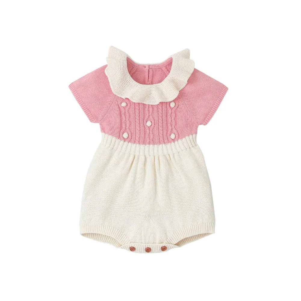 Newborn Baby Bodysuits Clothes Cute Knitted Infantil Kids Bebes Girls Outerwear Onesie Jumpsuits Pink Toddler Kids Coverall Wear