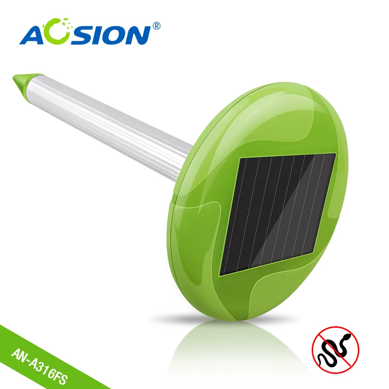 

Free Shipping 2X Aosion Garden Solar Power Snake Mole Pest Repeller Control with Bright Light waterproof IPX4 outdoor AN-A316FS