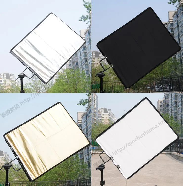 

Photography large size flag plate 90*76cm with black and white gold, silver, four color reflective plate, soft light CD50
