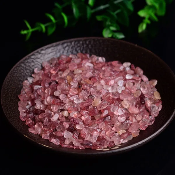 

Natural Strawberry crystalcrystal gem meditation aura healing chakra colored fluorite quartz crystal gravel vase fish jar decor