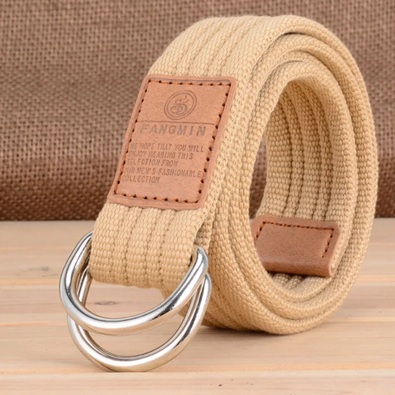 Canvas Belt For Men&Women 3.5cm D ring Buckle Male Female & student Outdoor Casual Belts High