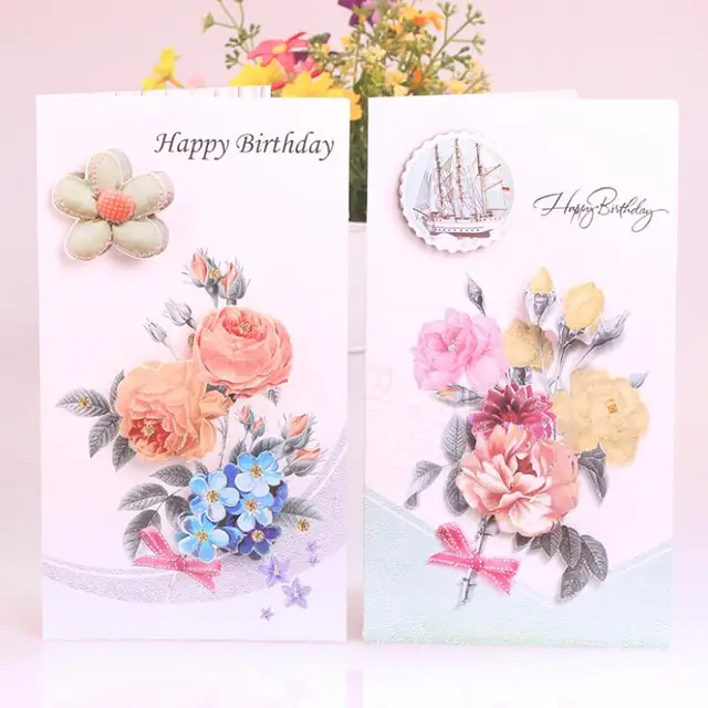 8 pcslot cute birthday cards flower printing children birthday gift blessing card kids - Happy Birthday Cards Flowers 8 pcslot cute birthday cards flower printing children birthday gift blessing card kids - Happy Birthday Cards Flowers