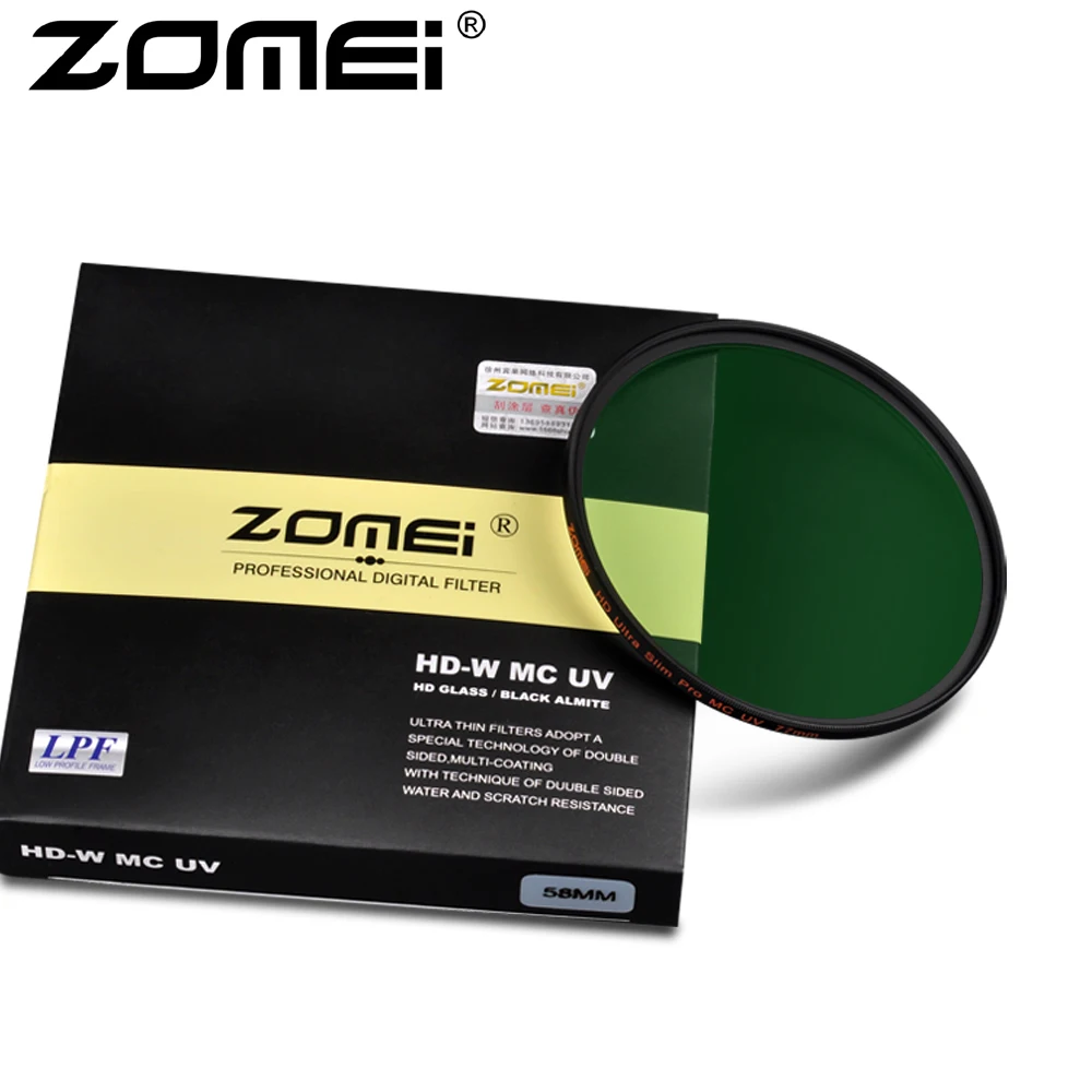 

ZOMEI HD Super Ultra Slim 18 Layers MC-UV Filter U HD-W Multi Coated Ultraviolet Camera Lens German Glass 40.5-82mm