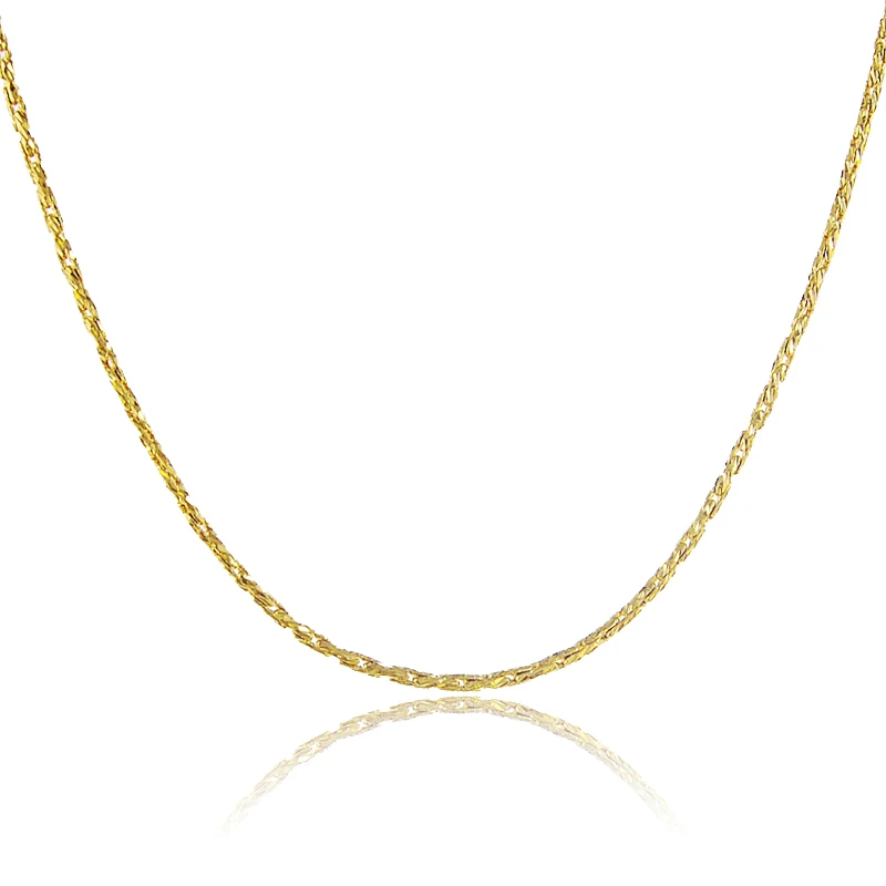 new arrival 2mm width simple chain necklace 18inch for women ! Wholesale 24k gold necklace top quality necklace, women's jewlery photo