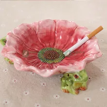 Peach Blossom керамические Цветы Пепельница Home Decor ремесел украшения комнаты фарфоровые статуэтки лягушка пепельница украшения офиса подарки