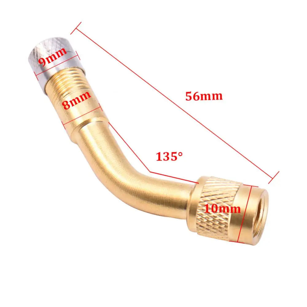 Car Motorcycle Tire Brass 45/90/135 Degree Lengthened Inflatable Tube Superior Quality With a Chrome Finish Superior Quality