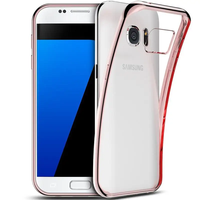

YOKATA Ultra Thin Electroplating Soft Silicone Case For Samsung Galaxy S7 S7 edge 360 Full Body Protection Phone Back Cover Capa
