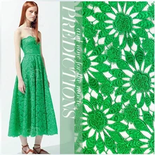 Полиэстер свет шелк вышивка растворимые в воде кружева ткани полые высокого класса одежды пользовательские ткани