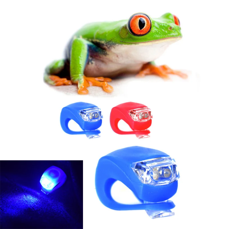 Cheap Bicycle Front Light Silicone LED Head Front Rear Wheel Bike Light Waterproof Cycling With Battery Bike Lamp Bicycle Accessories 6