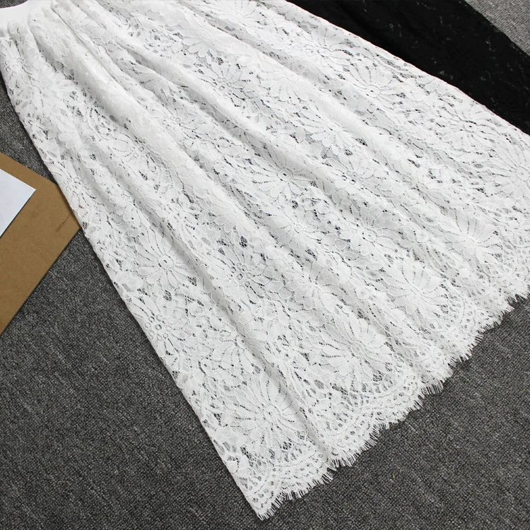 Women transparent slip see through bottom underskirt high waist thin a line long spring female openwork lace petticoat woman