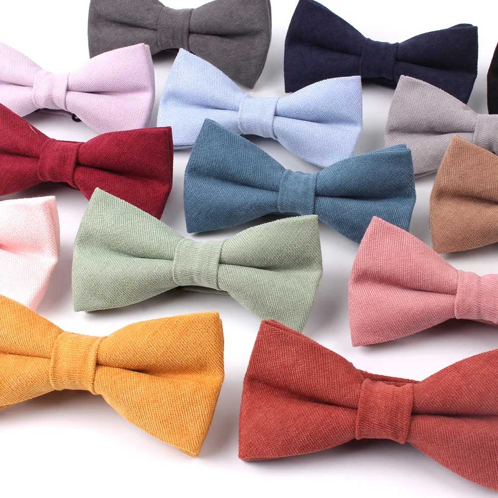 Bow Ties Men Bow Tie Classic Shirts Bowtie For Men Bowknot Adult Solid Color Bow Ties Butterfly Cravats Ties For Wedding