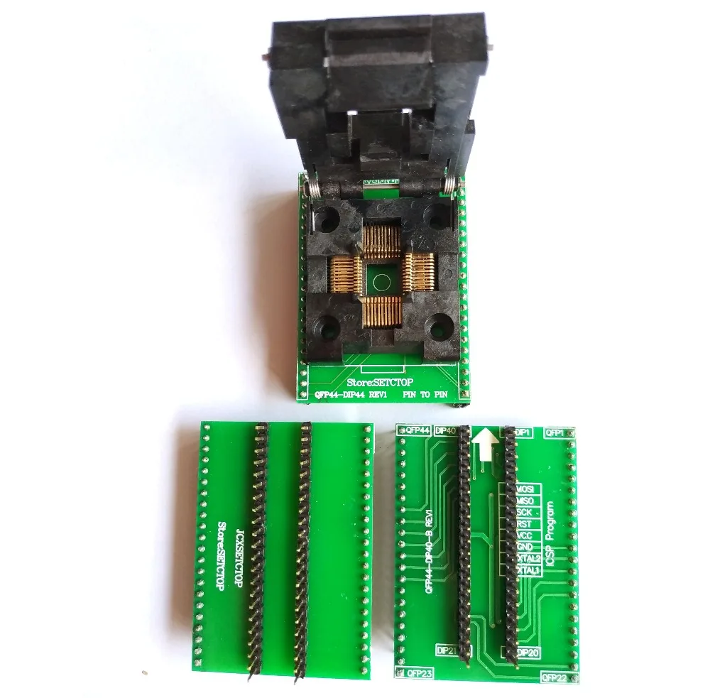 

LQFP44 TQFP44 to DIP40 / TQFP44 to DIP44 2 in 1 socket QFP44 Adpater IC CHIP programmer atmega16 atmega32 lqfp AVR programmer