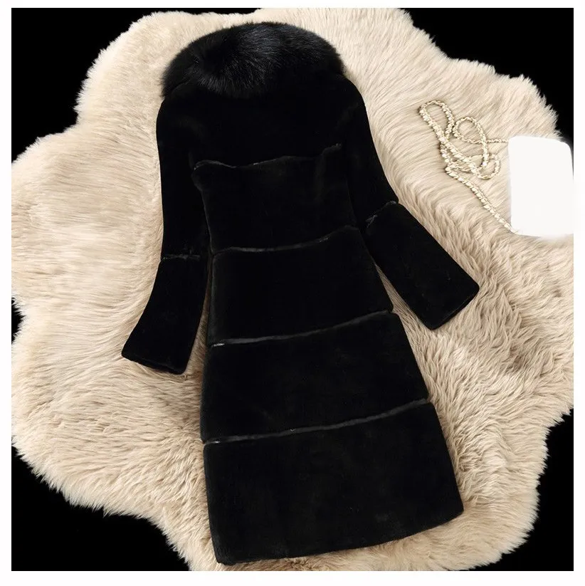 2018 Winter New Women Faux Fox Fur Coat Turn-Down Collar Ladies Long Sleeve Warm Jackets Casual Thicken Faux Mink Fur Coats 2018 Winter New Women Faux Fox Fur Coat Turn-Down Collar Ladies Long Sleeve Warm Jackets Casual Thicken Faux Mink Fur Coats