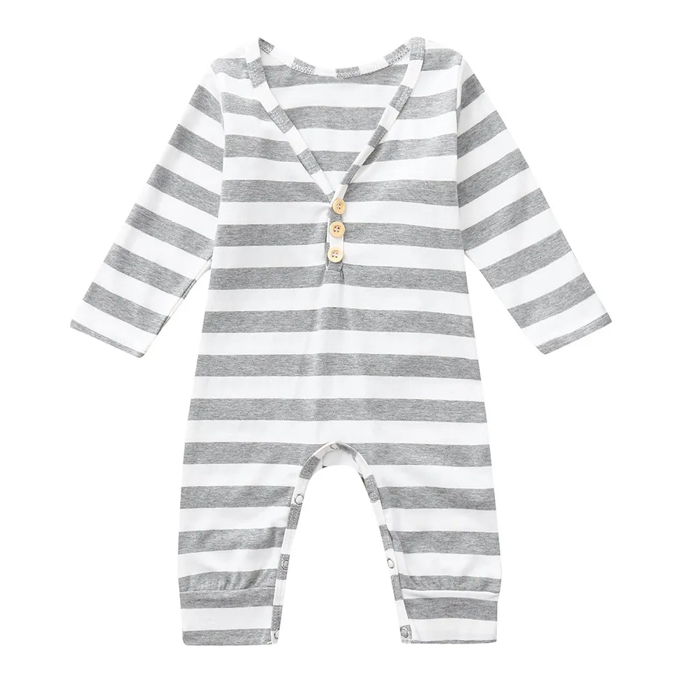 

MUQGEW 2019 Hot sale Newborn Infant Baby Girl Boy Short/Long Sleeve Striped Romper Jumpsuit Clothes Outfits Dropshipping Baby