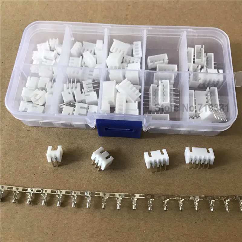 

40sets/box XH 2.5 2p 3p 4 5 pin 2.54mm Right angle Pitch Terminal / Housing / Pin Header Connector Wire Connectors Adaptor