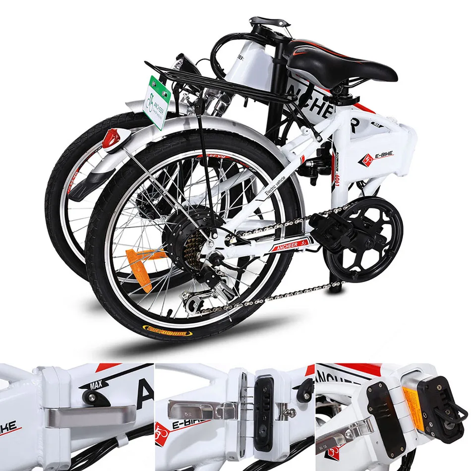 Качественный складной велосипед EBike 20 дюймов 7 скоростей алюминиевый сплав
