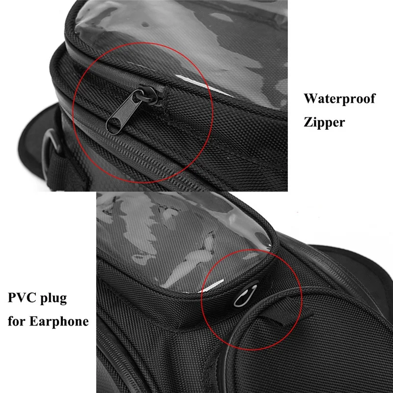 Магнитный мотоциклетный масляный топливный бак сумка водонепроницаемый седельная сумка для телефона черный мотоциклетный рюкзак сумка