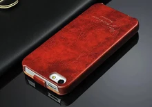 Buffed Sheepskin Vertical Flip Genuine Leather Cover Case for Apple iPhone 5 5S SE High Quality Simplicity Brand Original