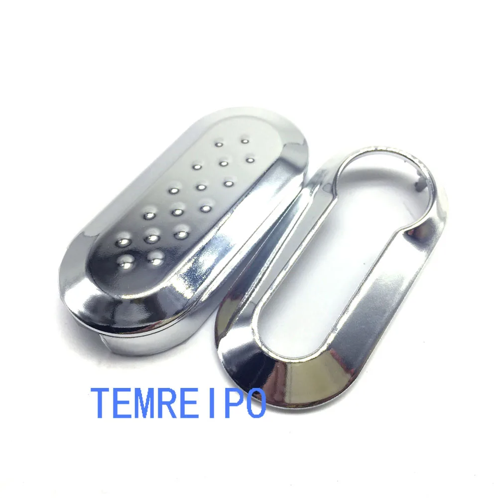 

10pcs/lot Silver Plastic Remote Car Key Case Colorful Replacement Cover Shell For Fiat 500 Car Styling Accessories