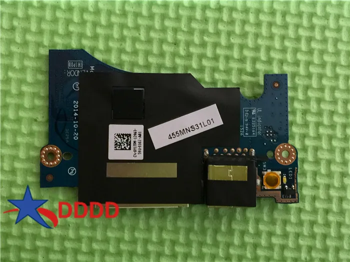 Оригинал для Dell XPS 13 9343 USB кардридер плата питания с кнопками Φ 05NJV 5NJV 0Y1TTM полностью
