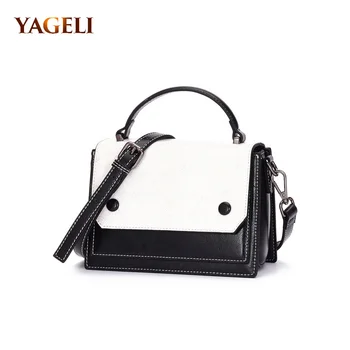 

2019 genuine leather women's handbag luxury brand design crossbody bags for women ladies leather shoulder messenger bags INS HOT