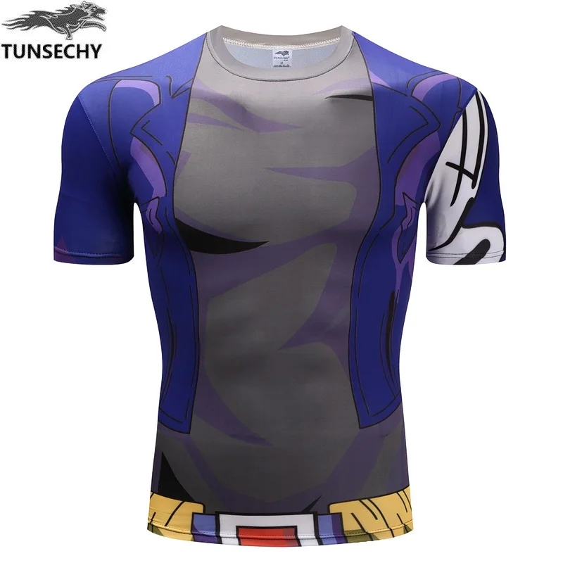 

TUNSECHY Fashion Brand dragonball Round collar T-shirt the wu is empty Turtle fairy Vegeta Foley sand compressed T-shirt