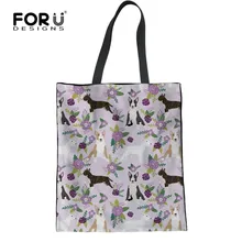 FORUDESIGNS/холст сумки для шоппинга для Для женщин Прекрасный 3D в виде бульдога; терьер; с рисунком; Мода для девочек; сумки для хранения Женская сумка Eco