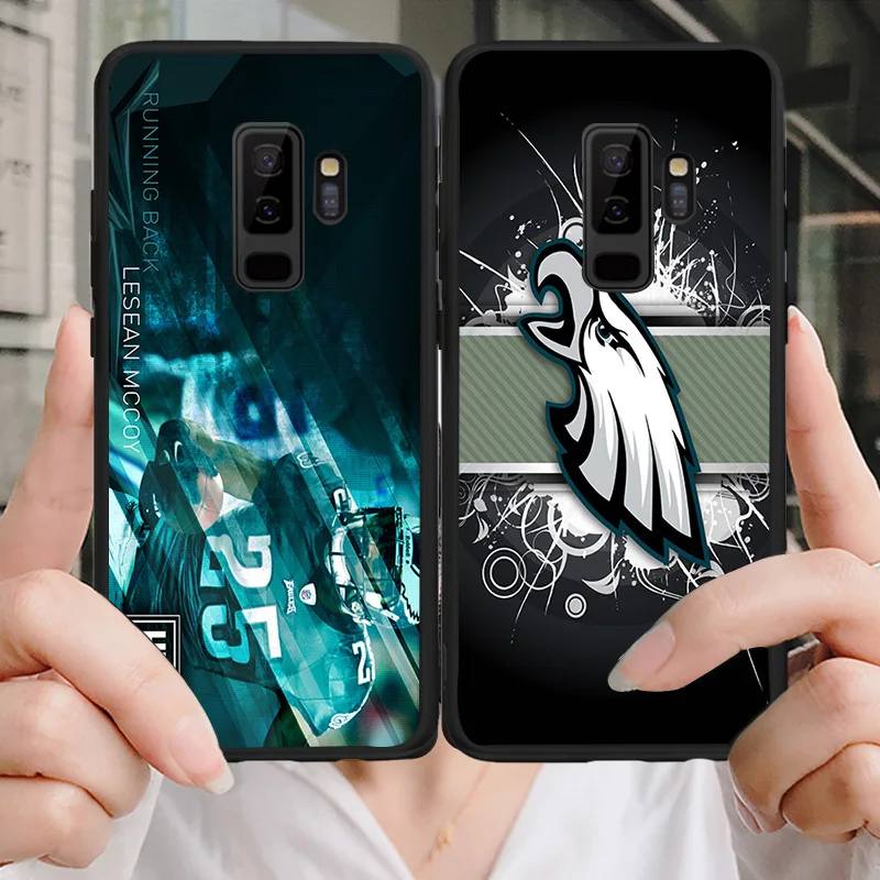 

Yinuoda Phone Case For Philadelphia Eagles Samsung Galaxy S10 S9 8Plus S6 S7 Edge Carson Wentz Black Soft TPU For S9 S10 Lite