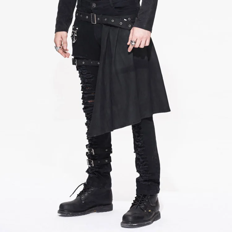 Мужские брюки в стиле панк со съемными вставками мужские карандаш|mens pencil pants|fashion