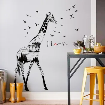 

Giraffe Wall Decal Animal Vinyl Sticker Home Art Interior Decoration Any Room Nursery Waterproof High Quality Wall Sticker