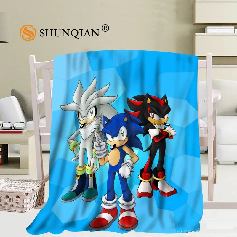 Оригинальные большие размеры Sonic The одеяла с изображением ежа для кроватей Falafel