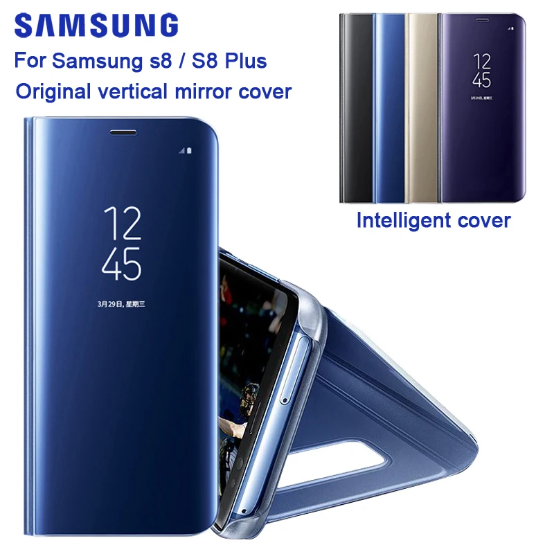 

Original for Mirro Cover Clear View Phone Case for EF-ZG955 For Samsung Galaxy S8 G950F G950U S8 Plus G955F G955U Slim Flip Case