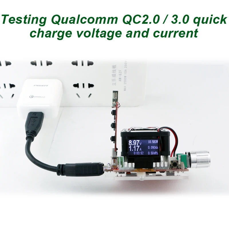 35 Вт постоянный ток двойная регулируемая электронная нагрузка+ QC2.0/3,0 триггеры быстрое напряжение usb Тестер Вольтметр старение разряда