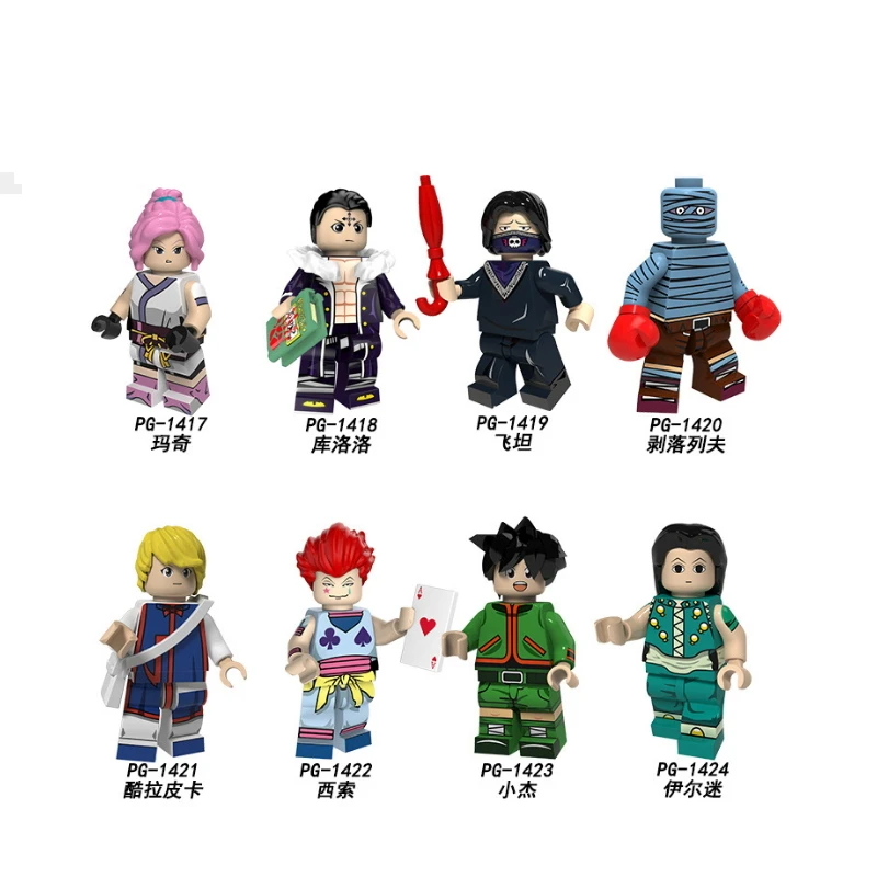 

Single Sale Legoingly Anime Series Figure Kuroro Fei Hisoka Machi Kurapika Sets Building Blocks Toys For Children