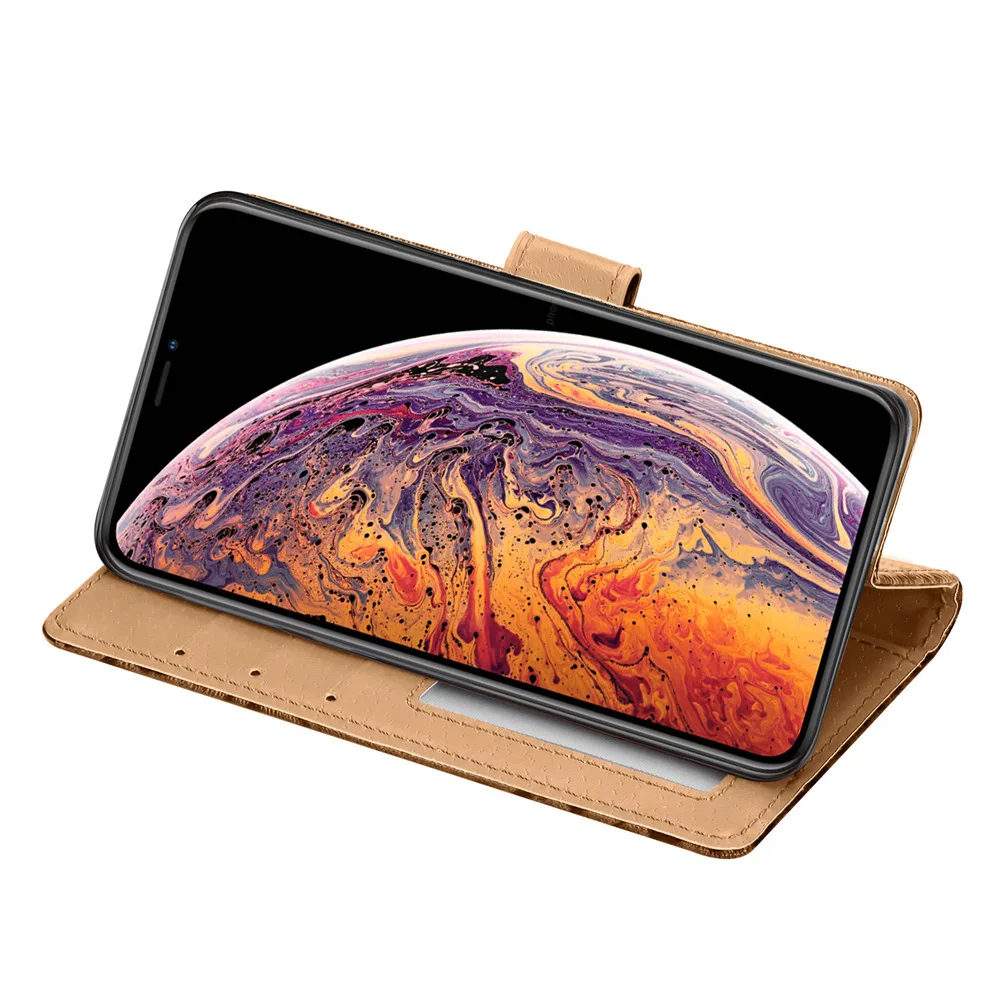 Роскошный ТПУ кожаный чехол для iPhone XS MAX XR задняя крышка защитный держатель карт