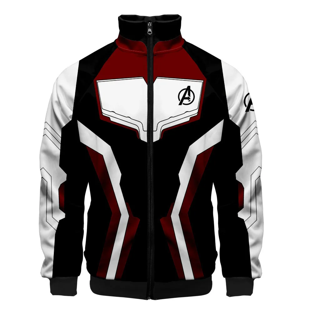 2019 The Avengers 4 Endgame Quantum Realm Jacket Avenger Uniform 3D print Zipper Jacket Sweatshirt No Hood Adult Cosplay Costume 2019 The Avengers 4 Endgame Quantum Realm Jacket Avenger Uniform 3D print Zipper Jacket Sweatshirt No Hood Adult Cosplay Costume