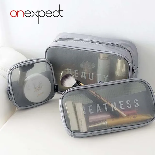 onexpect Clear Cosmetic Portable Women Makeup bag Toiletry Travel Wash