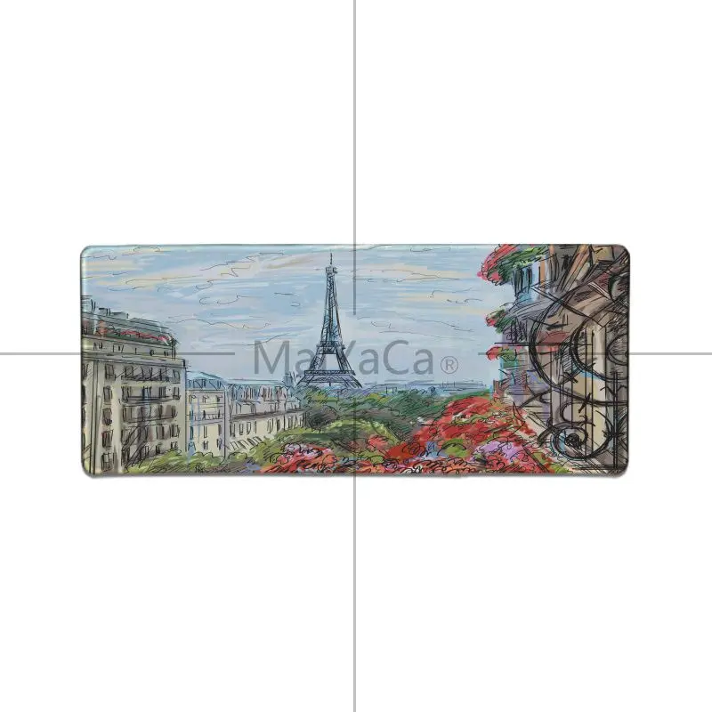 MaiYaCa Cool Eiffel Tower уникальный Настольный коврик игровой для мыши большой с