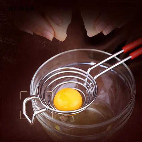 Kкаса KC-EF010 304 из нержавеющей стали яичный желток Белый разделитель фильтр для кухонных инструментов гаджеты Инструменты для яиц
