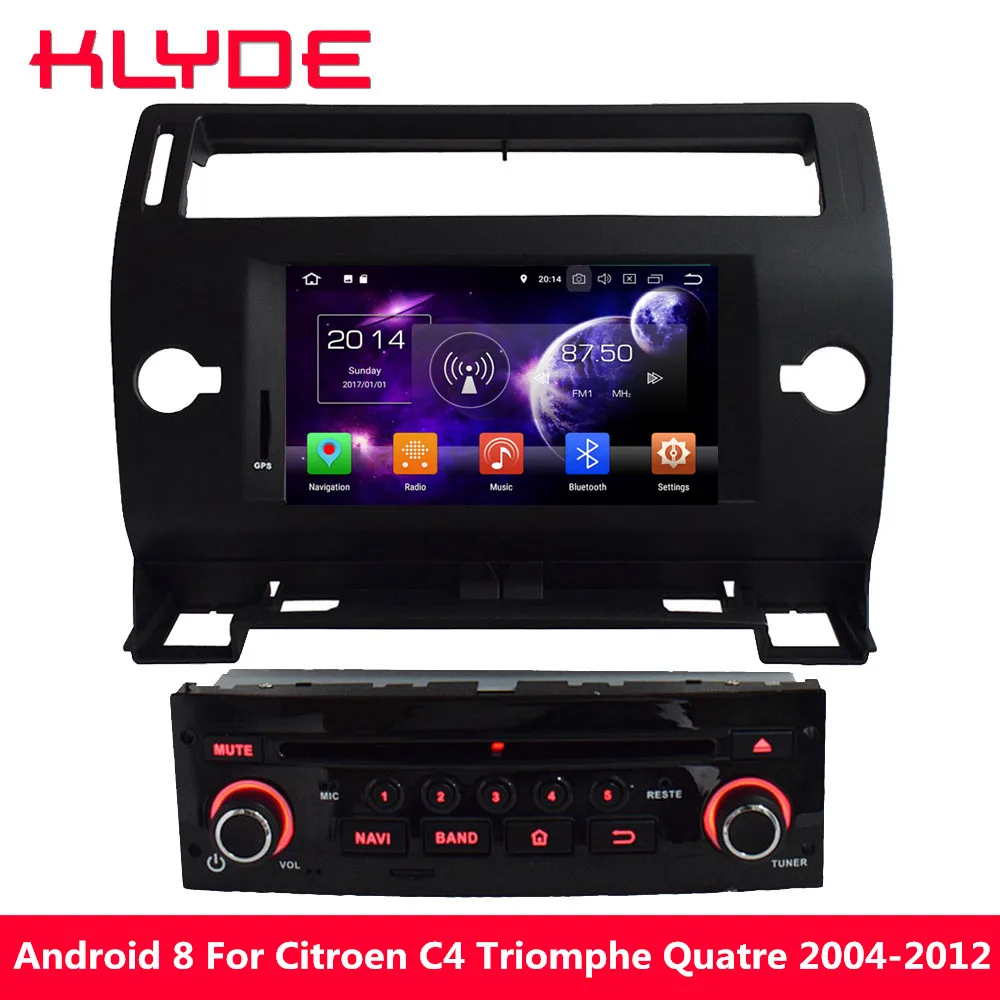 

KLYDE 7" 4GB RAM 32GB ROM Octa Core PX5 Android 8.0 7.1 6.0 BT Car DVD Multimedia Player For Citroen C4 Quatre Triumph 2004-2012