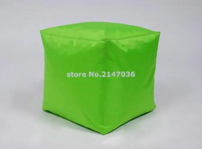 Новый дизайн зеленый куб Детское Кресло-мешок Подушка для ног стул, маленькая домашняя мебель османский стул
