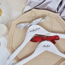 2 шт. лента деревянная Свадебная невеста жених помолвка вешалка для свадебного платья подарки сувенир на заказ вешалка с именем подарок